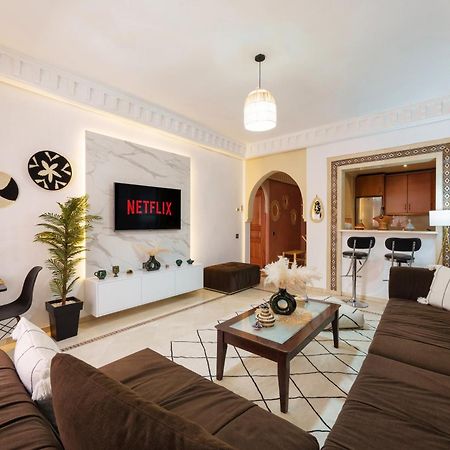 Appartement Chic Gueliz Plaza Avec Vue Marrákes Kültér fotó