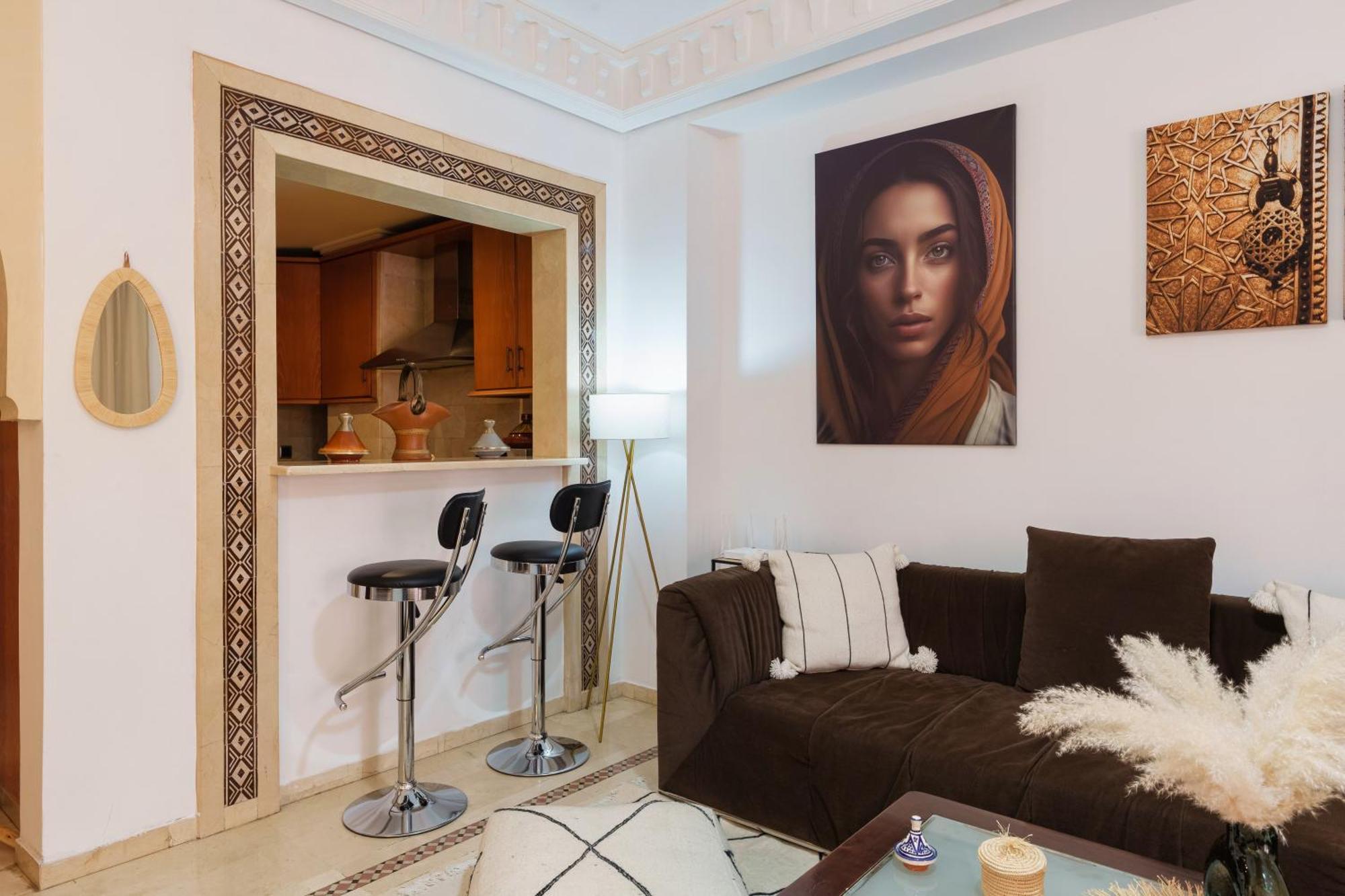 Appartement Chic Gueliz Plaza Avec Vue Marrákes Kültér fotó